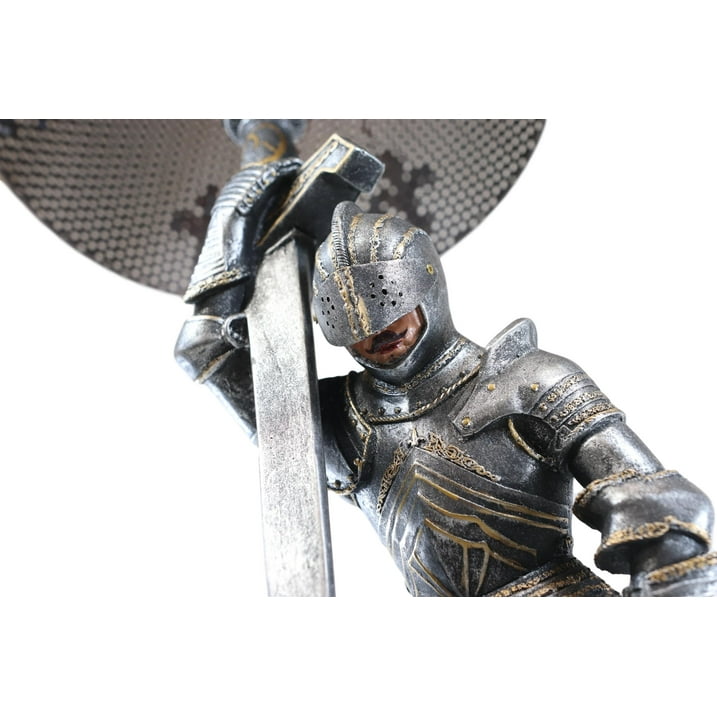 The Accolade Kneeling Knight Suit of Armor Ceremony Side Table Lamp 22"H