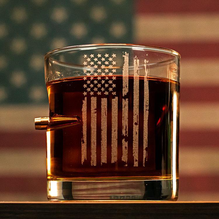 Patriotic Bullet Glass