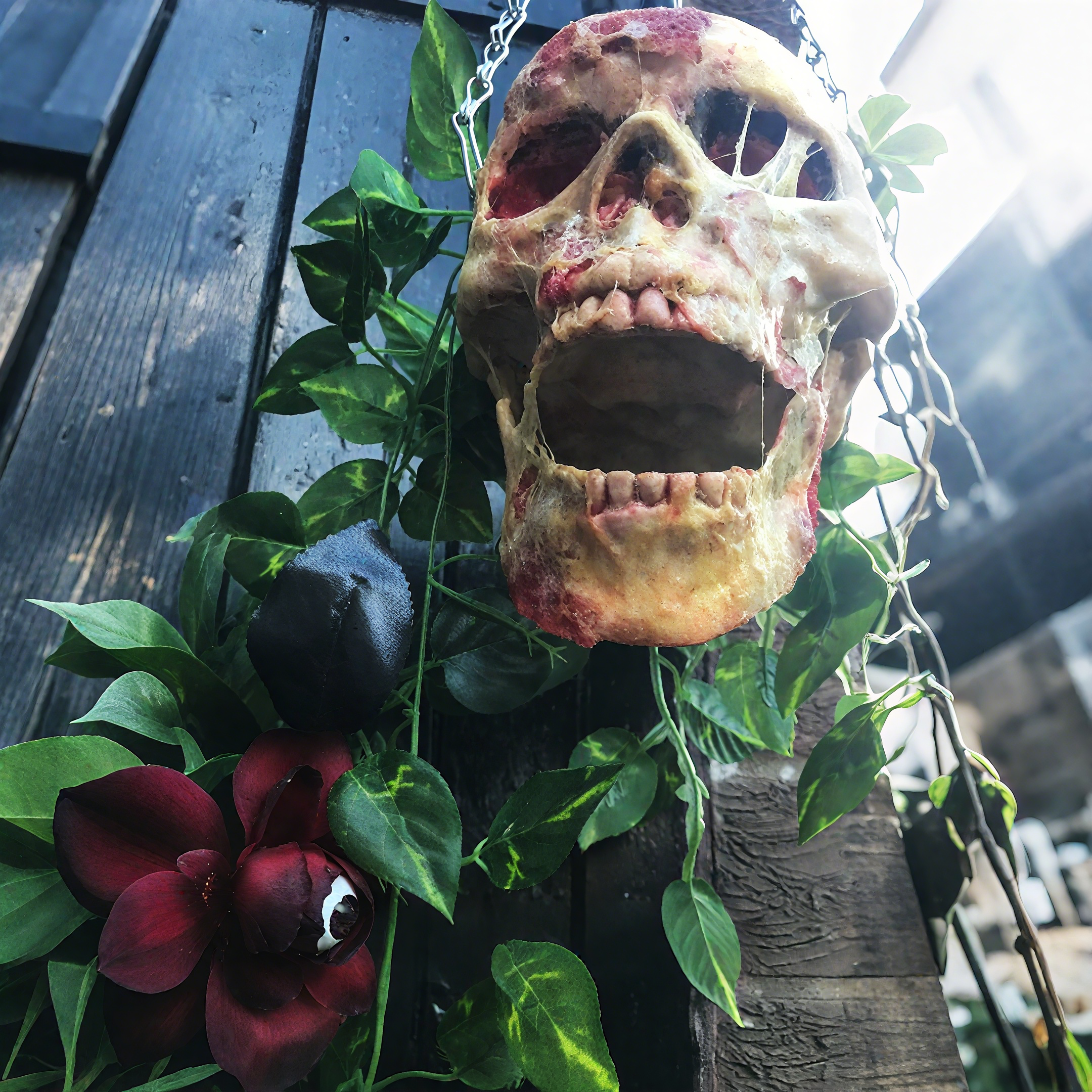Skull Hanging Basket