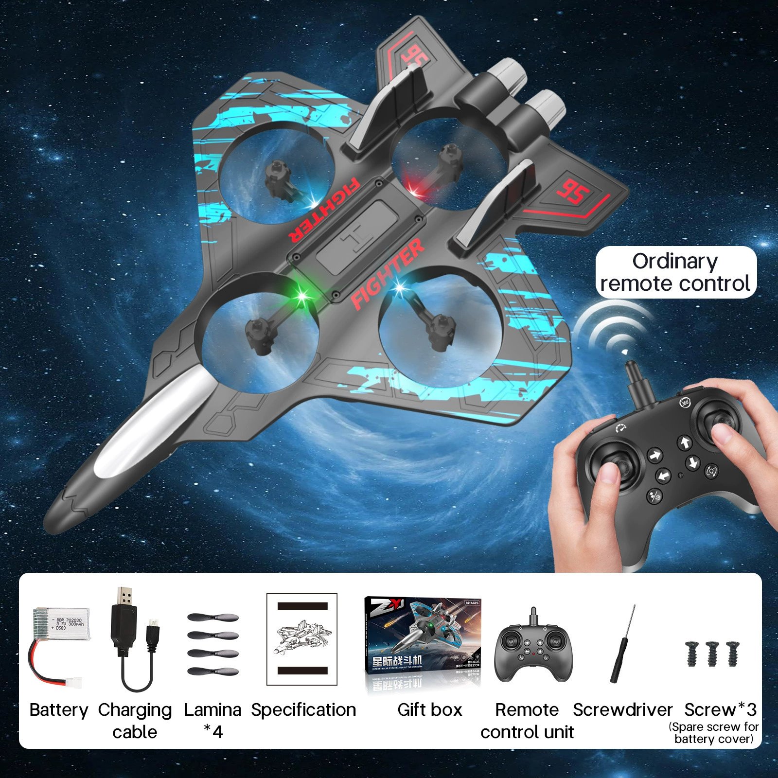 RC Airplanes Aircraft Jet with Light – 360° Air Roll Remote Control Airplane Toy for Kids, Flying Toys