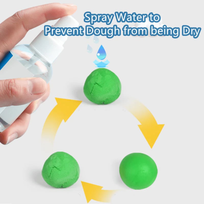 24 PCS Dinosaur Play Dough Set Portable 8 Colors Mud Kit with Tools Creation Toys for Kids