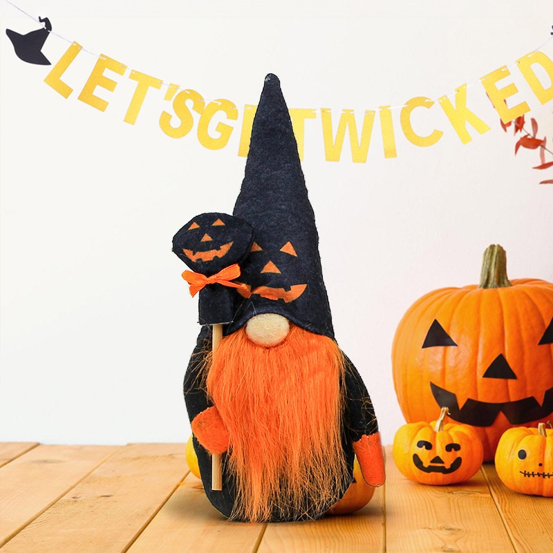 Halloween Pumpkin Gonk Pair (10 inches)