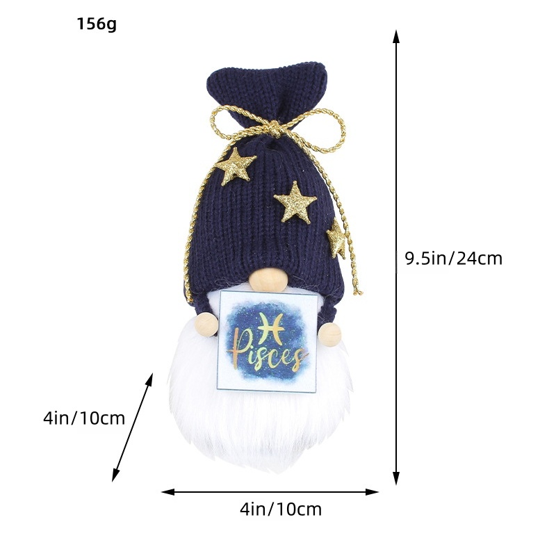 12 Zodiac Signs Knitted Gnomes (9.5 Inches)