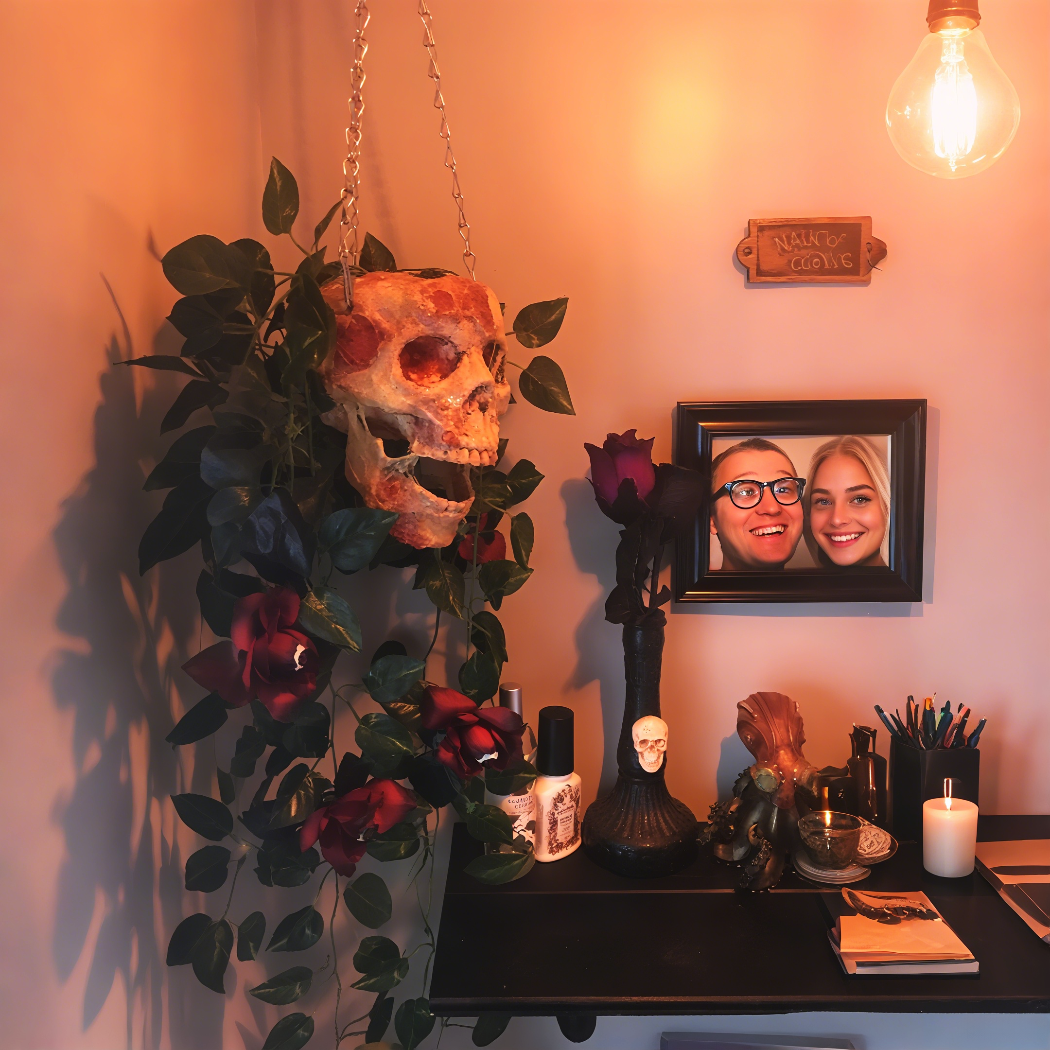 Skull Hanging Basket