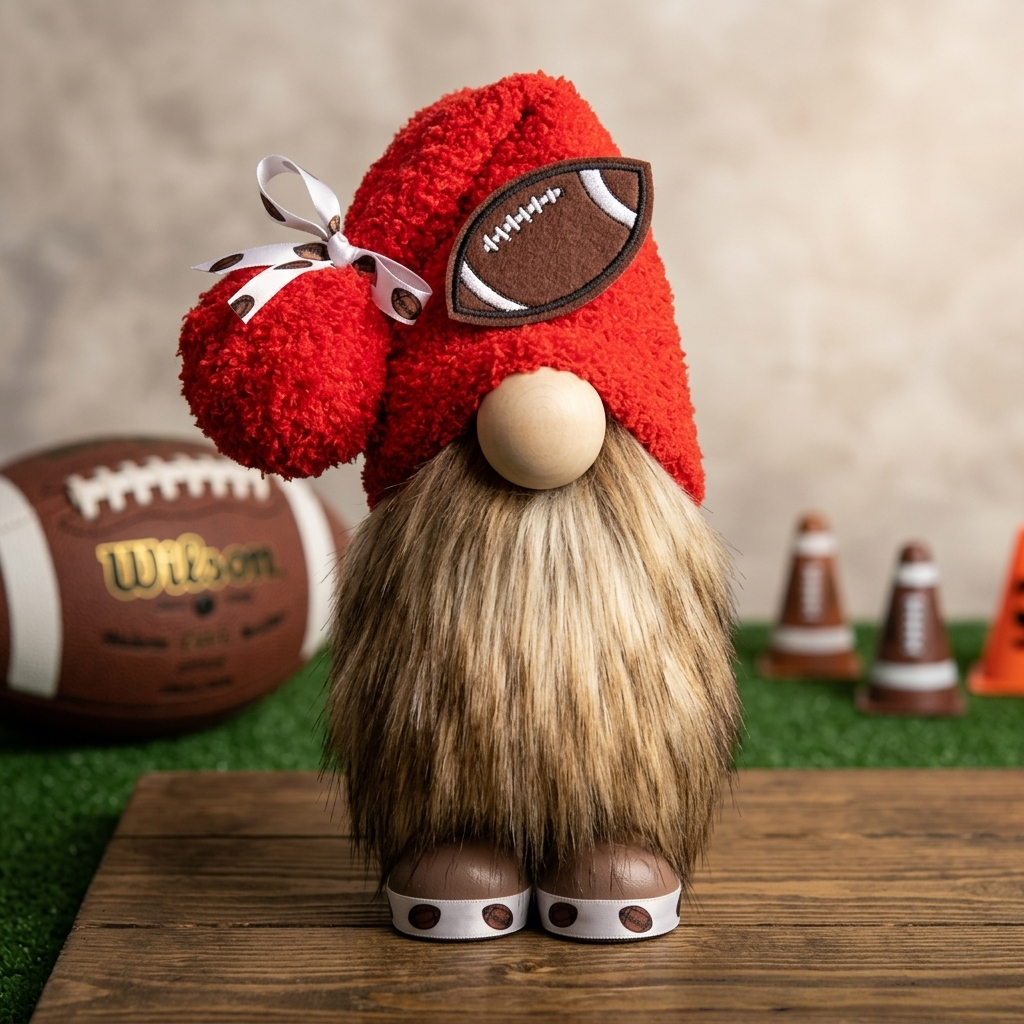 Football Gnome --Tiered Tray Gnome (11 inches)