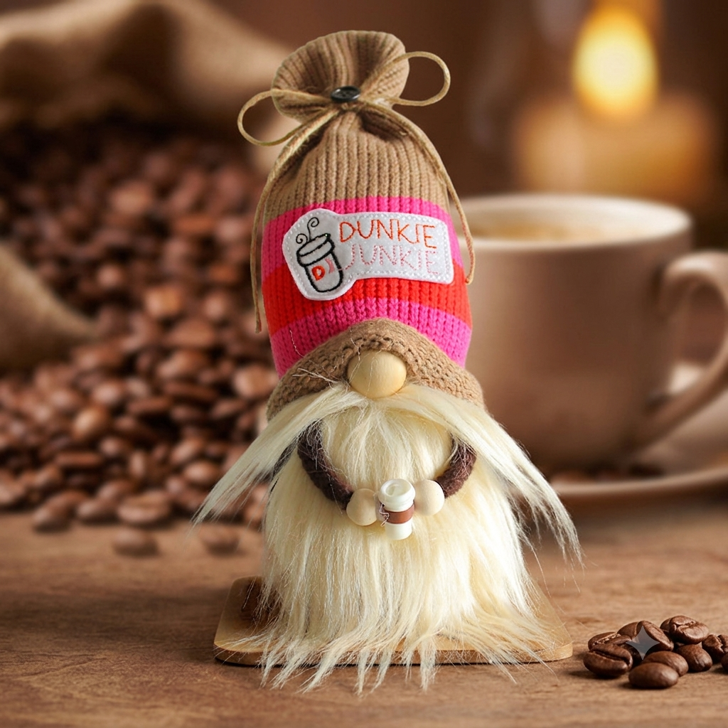 Coffee Gnome --Tiered Tray Gnome (9 inches)