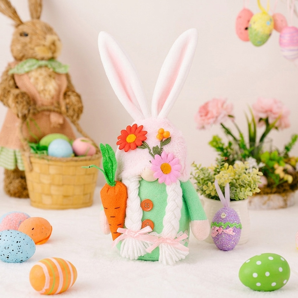 Flower Rabbit Gnome