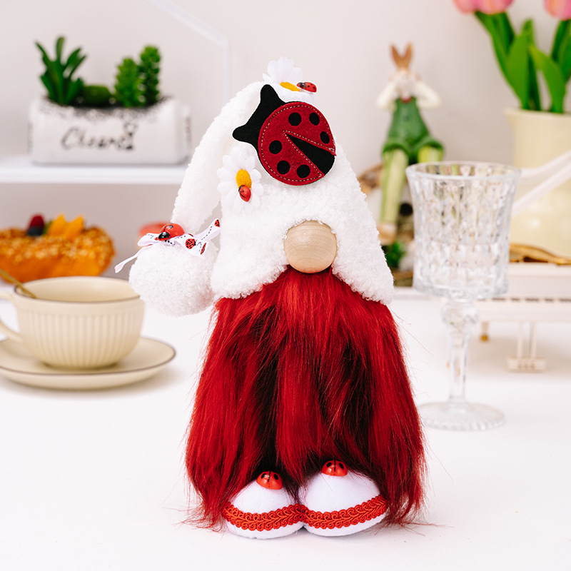 Cheerful Ladybug & Daisy Gnome – 11 Inches