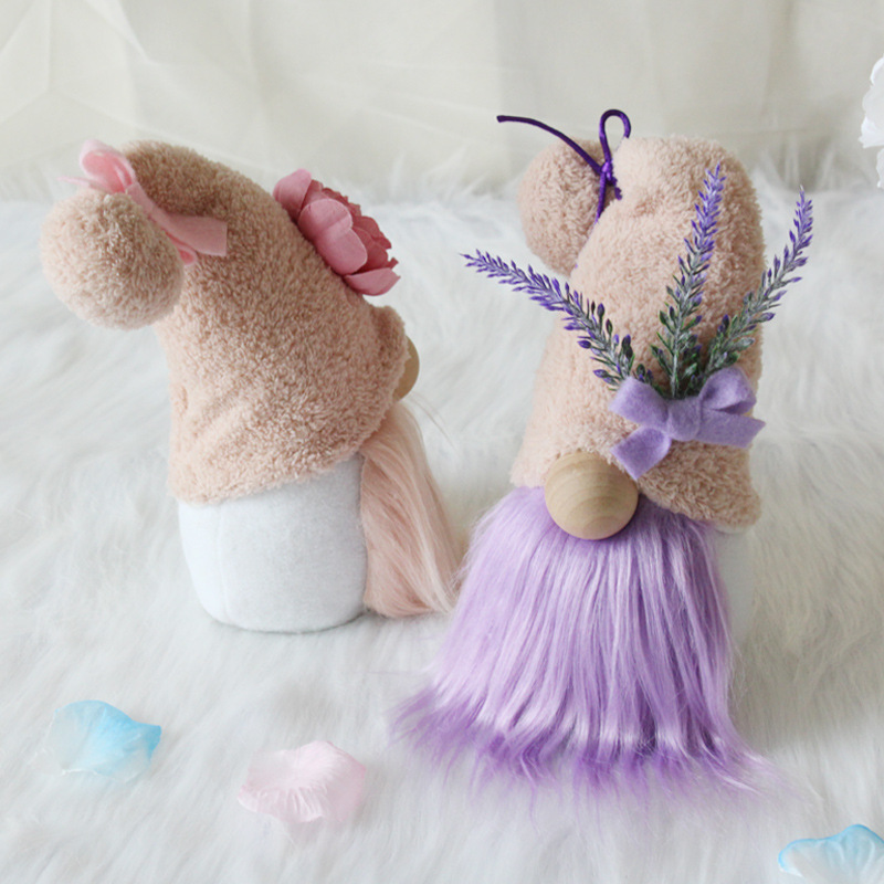 Rose & Lavender Floral Gnomes – 12 Inches