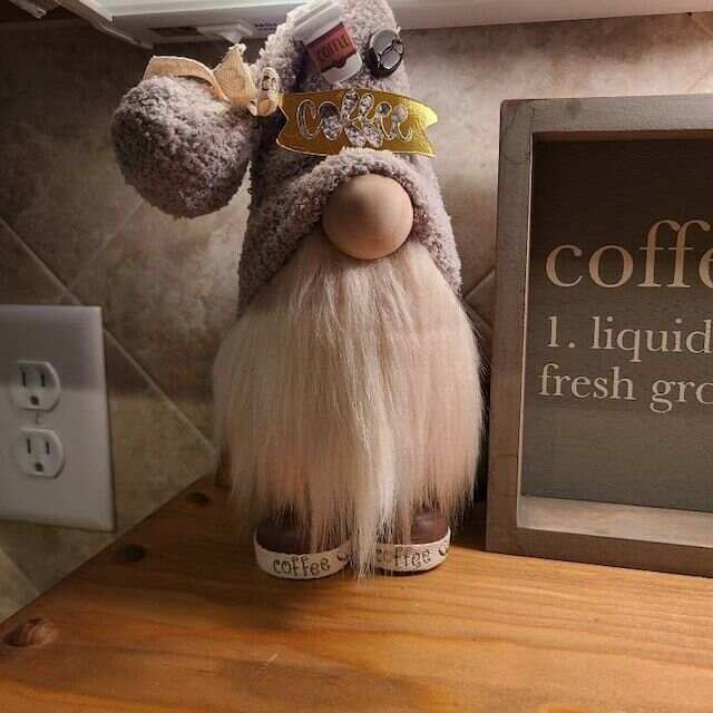 Coffee Bar Gnome --Tiered Tray Gnome