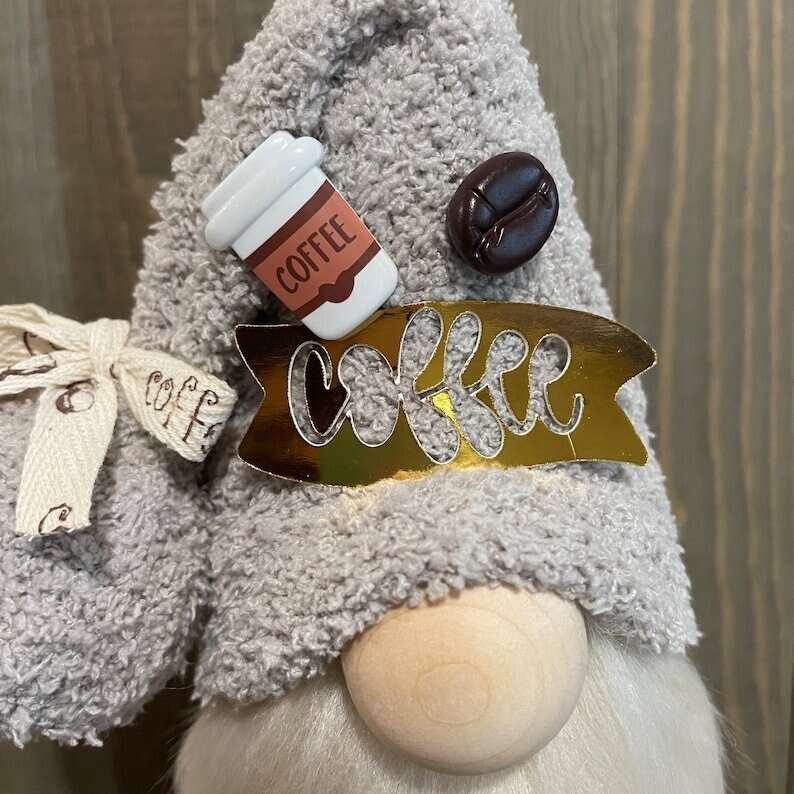 Coffee Bar Gnome --Tiered Tray Gnome