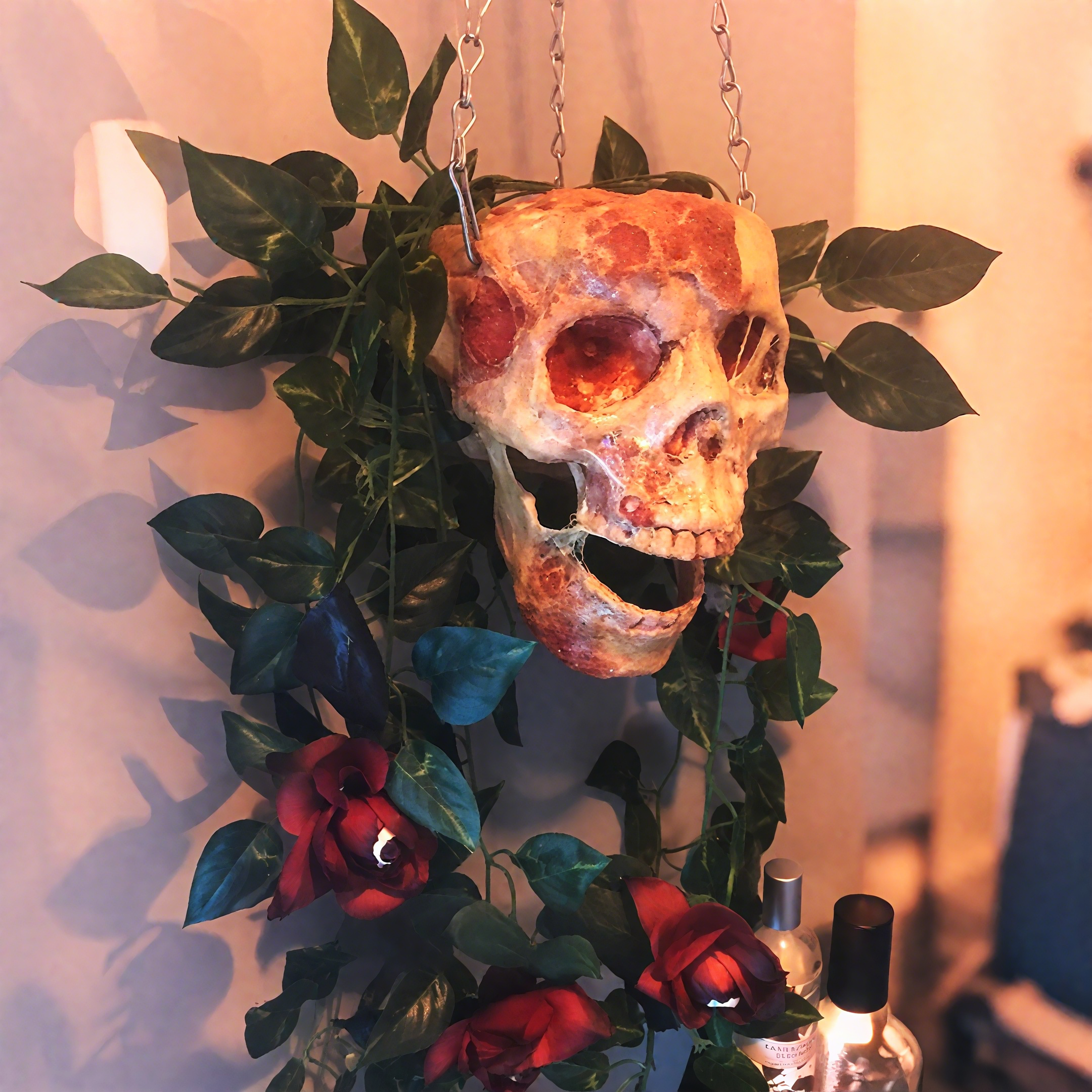 Skull Hanging Basket