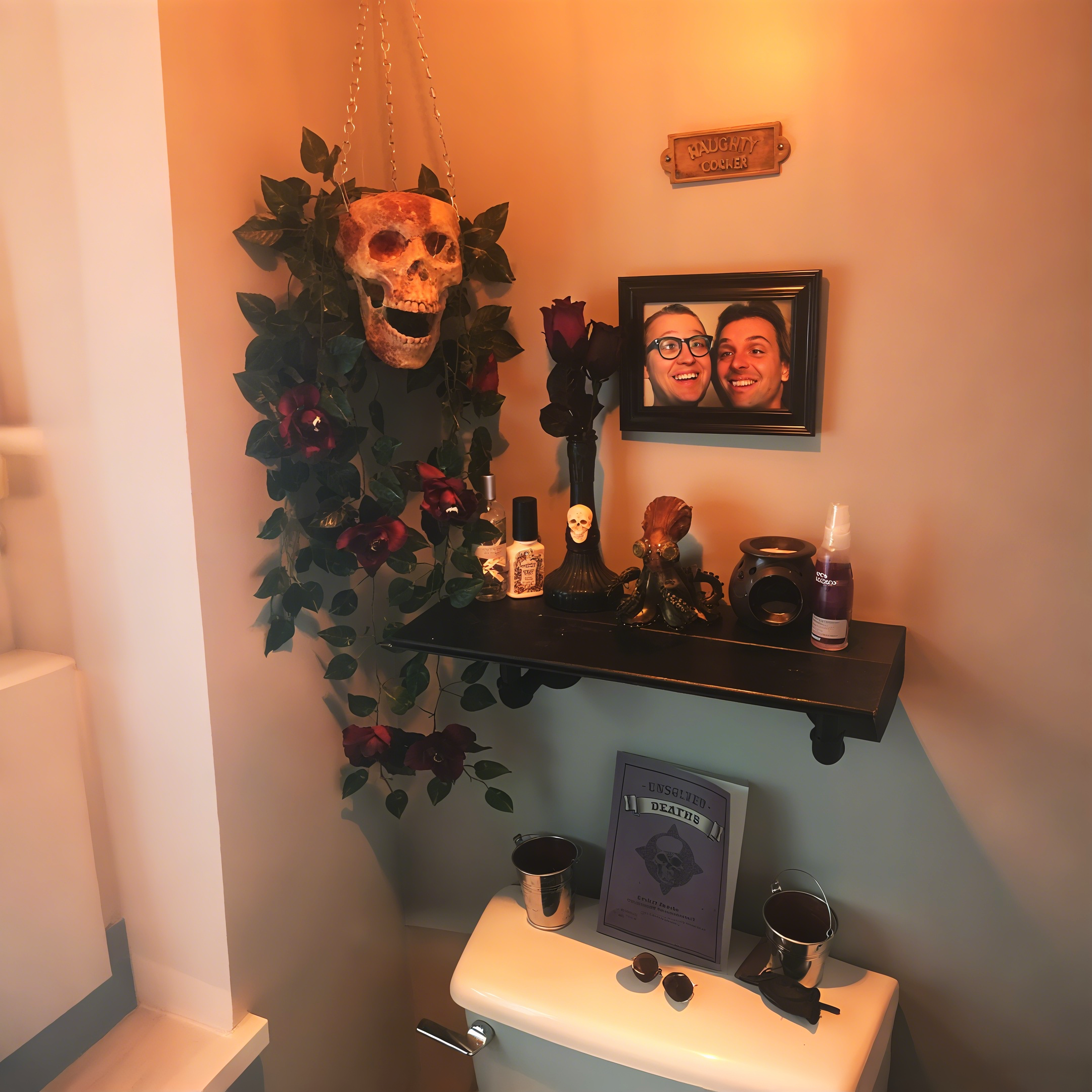 Skull Hanging Basket