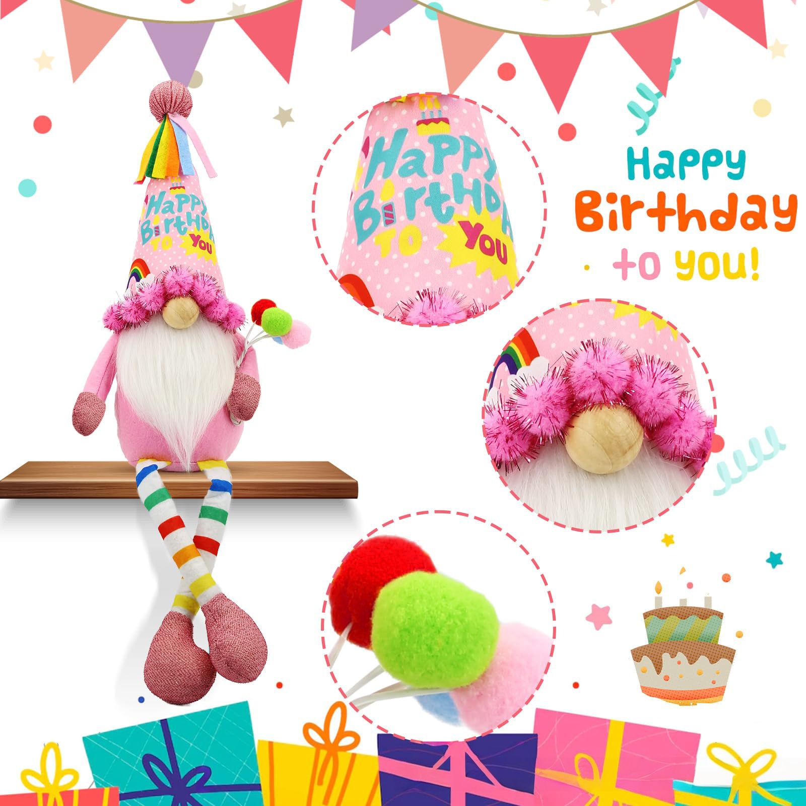 Birthday Decorations Gnome (12 inches)