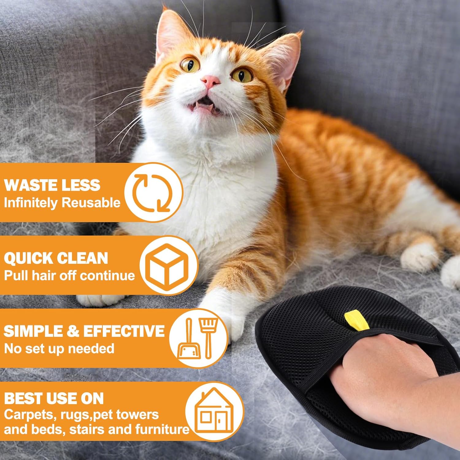 Pet Hair Remover Gloves
