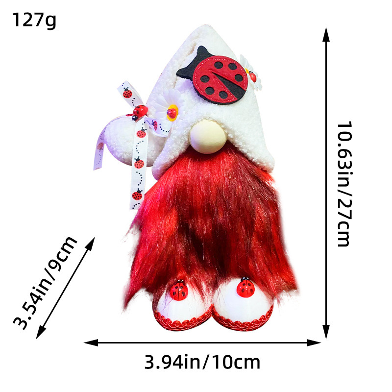Ladybug Daisy Gnome (11 inches)