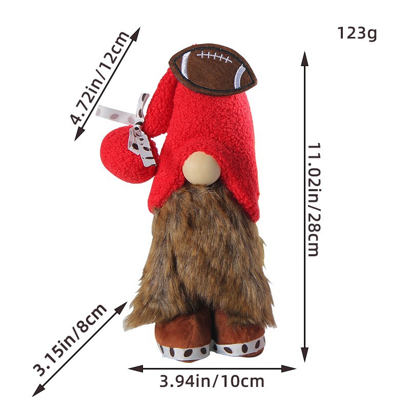 Football Gnome --Tiered Tray Gnome (11 inches)