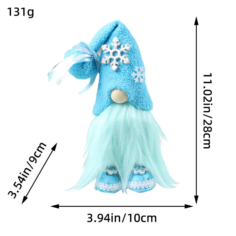 Ice Blue Snowflake Gnome (11 inches)