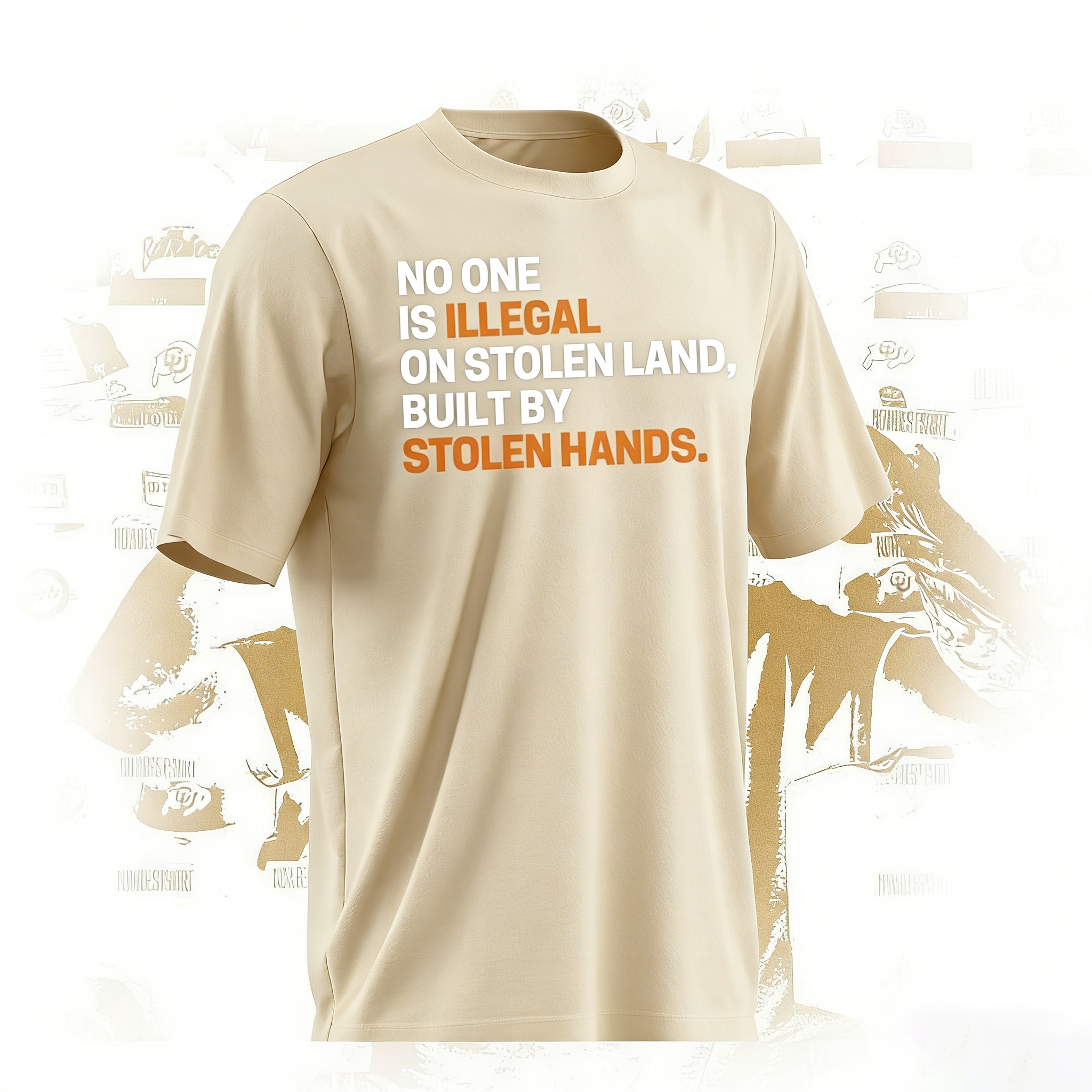 No one is Illegal on stolen land built by Stolen hands Unisex T-shirt/Hoodie