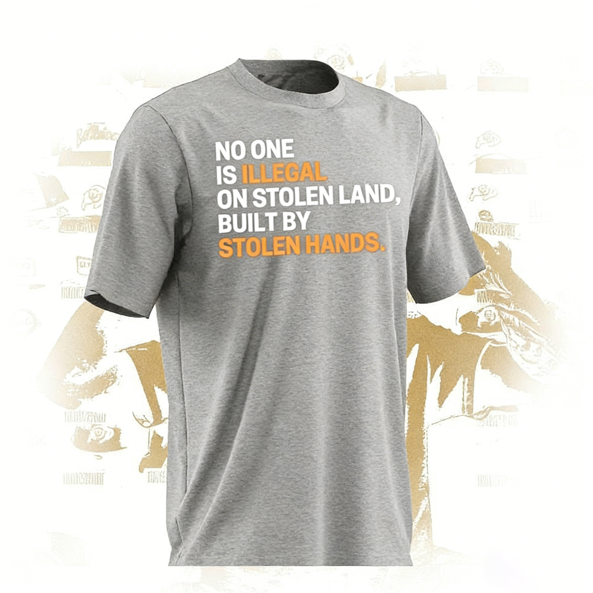 No one is Illegal on stolen land built by Stolen hands Unisex T-shirt/Hoodie
