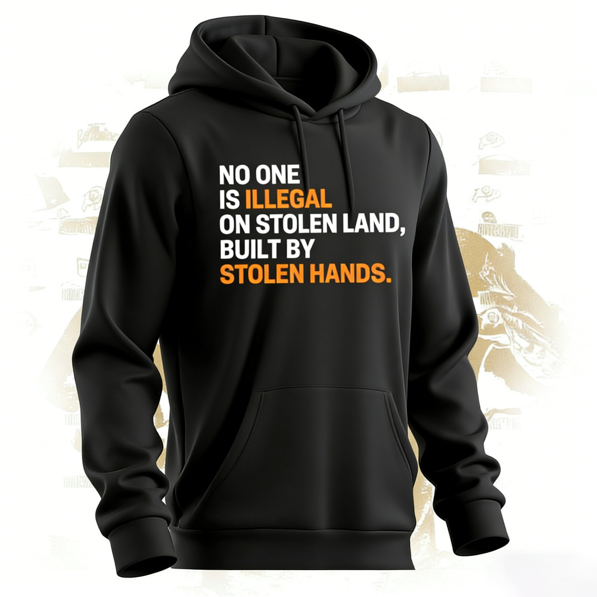 No one is Illegal on stolen land built by Stolen hands Unisex T-shirt/Hoodie
