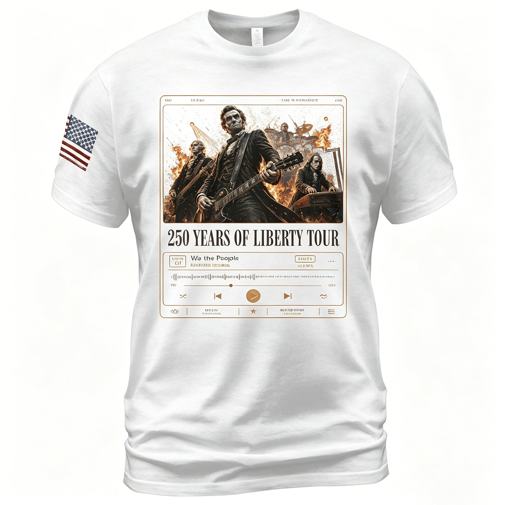 Presidents Rock Band Shirt Funny Patriotic Founding Fathers Graphic Tee