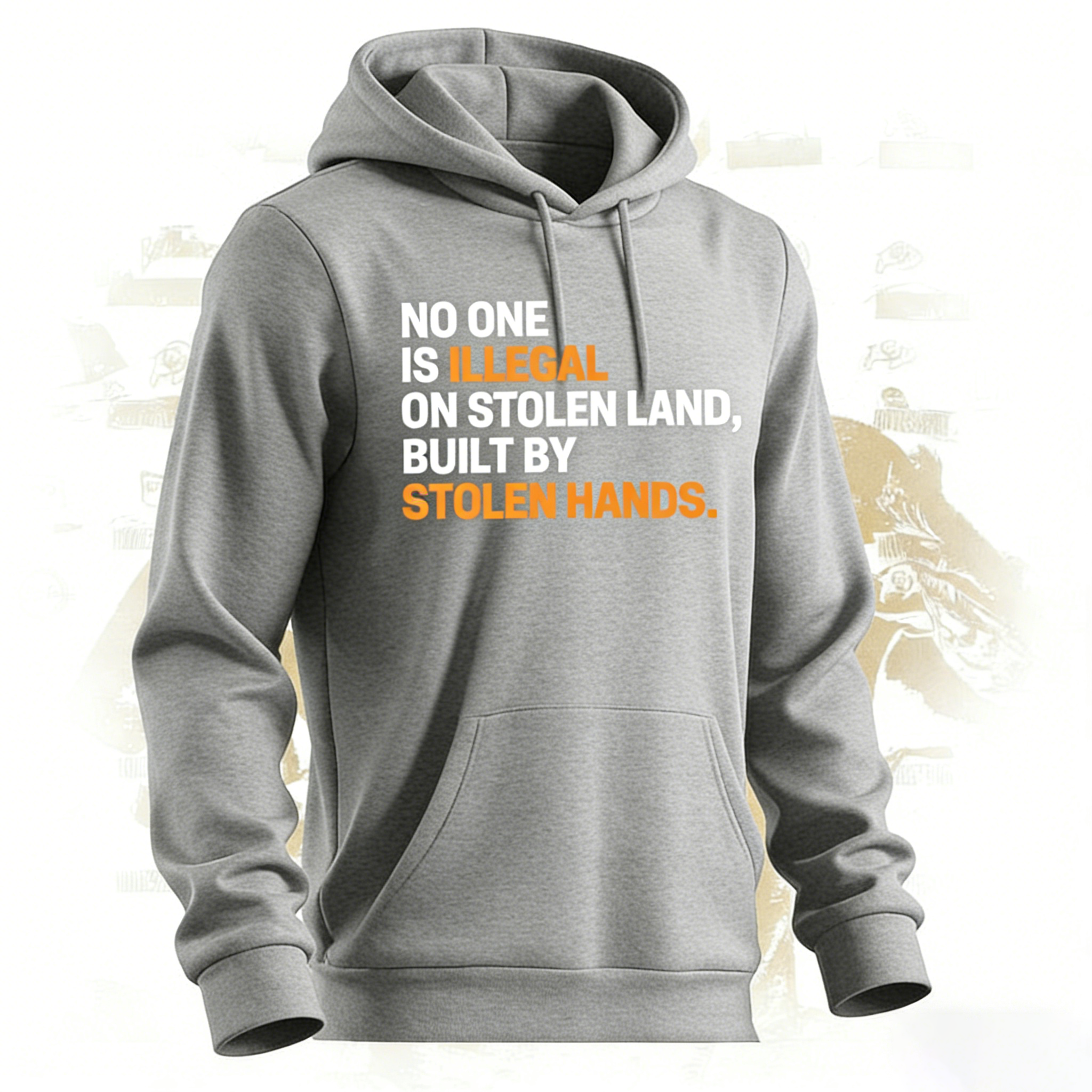 No one is Illegal on stolen land built by Stolen hands Unisex T-shirt/Hoodie