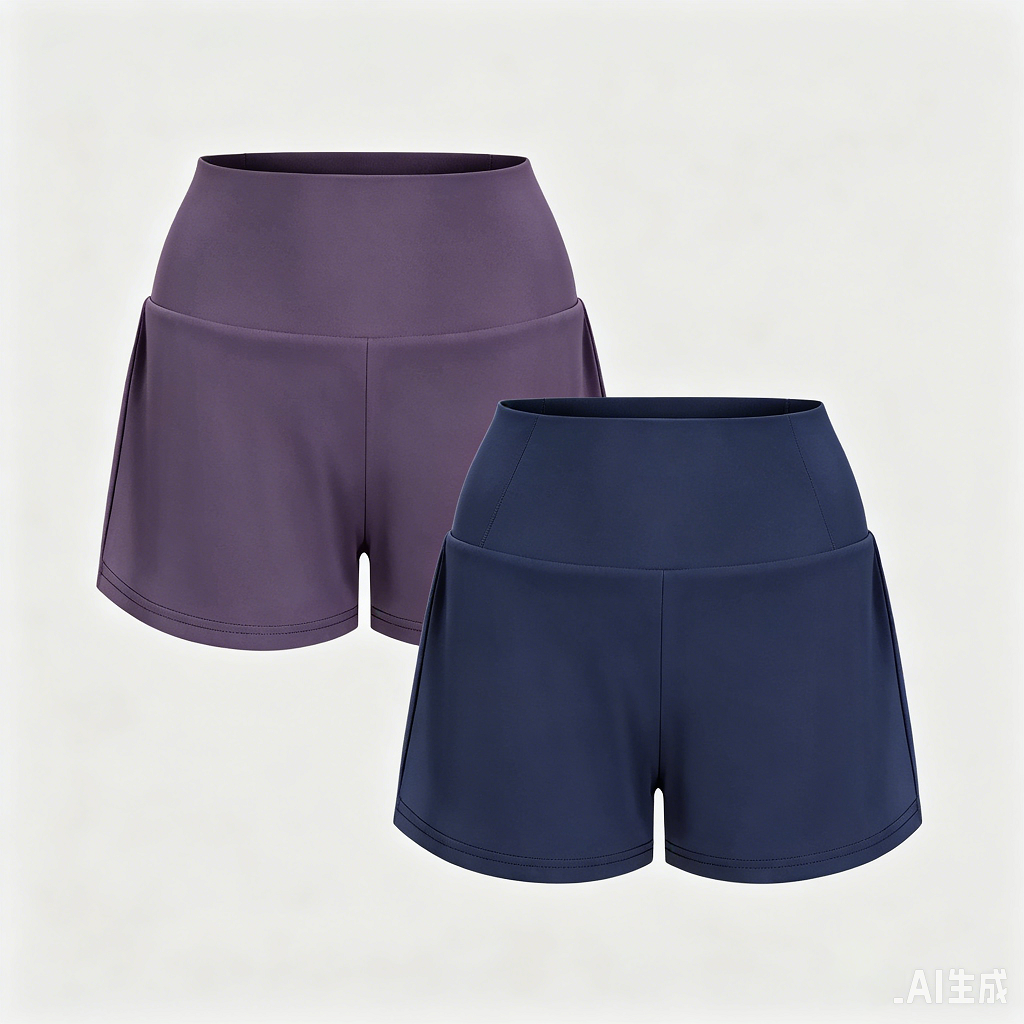 2-Piece Super High Waisted Back Pocket & Side Hidden Pocket 2-in-1 Yoga Shorts 3" Set