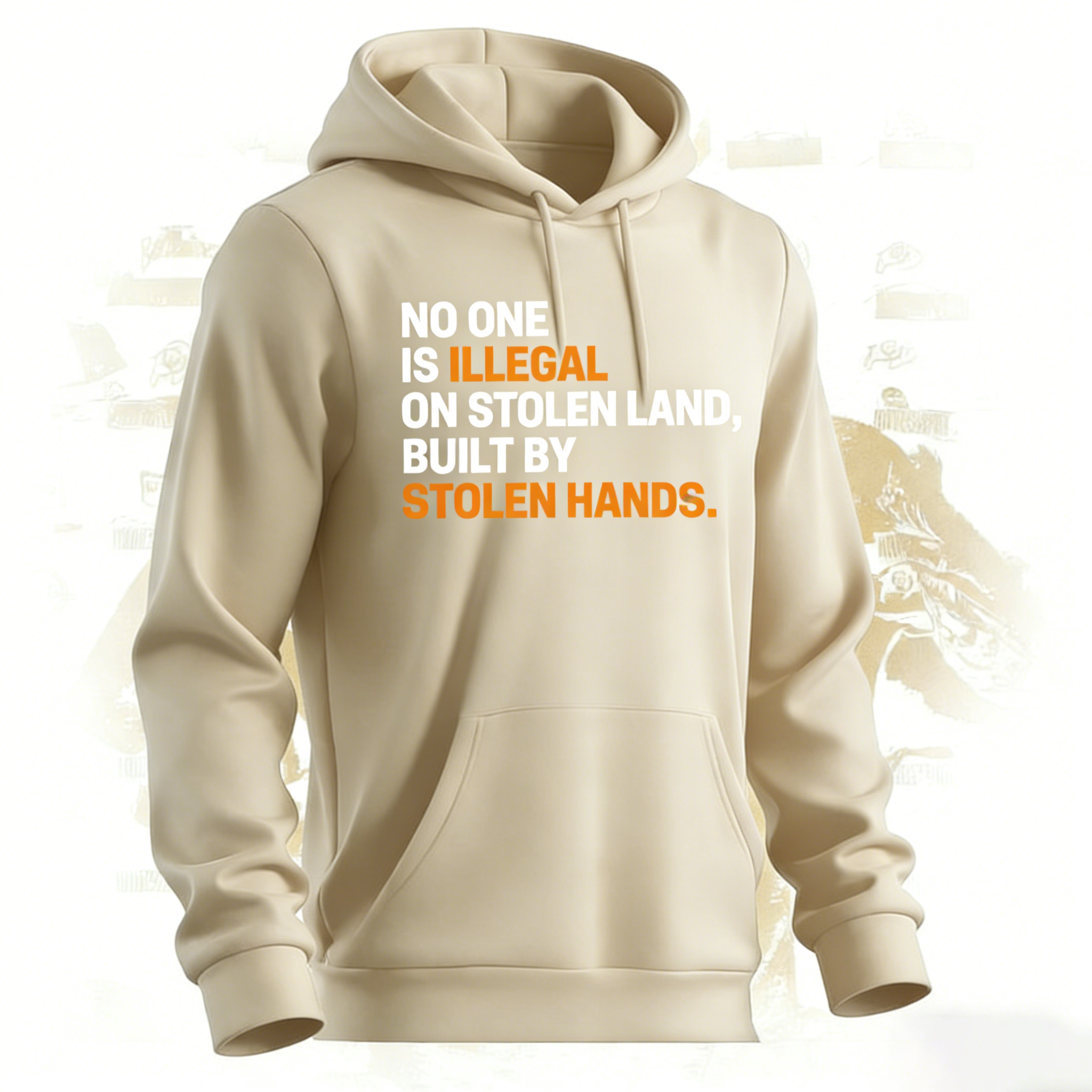 No one is Illegal on stolen land built by Stolen hands Unisex T-shirt/Hoodie