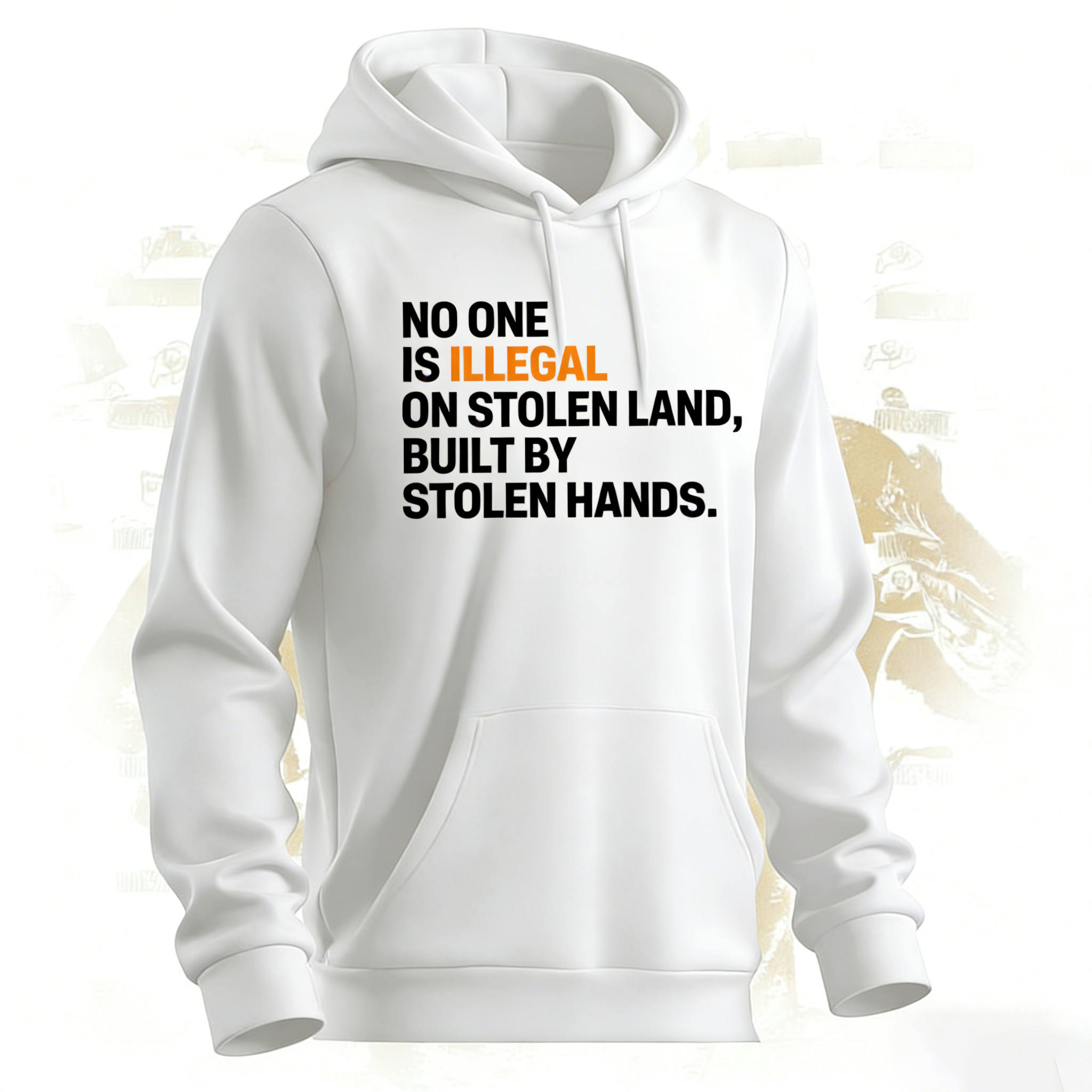 No one is Illegal on stolen land built by Stolen hands Unisex T-shirt/Hoodie