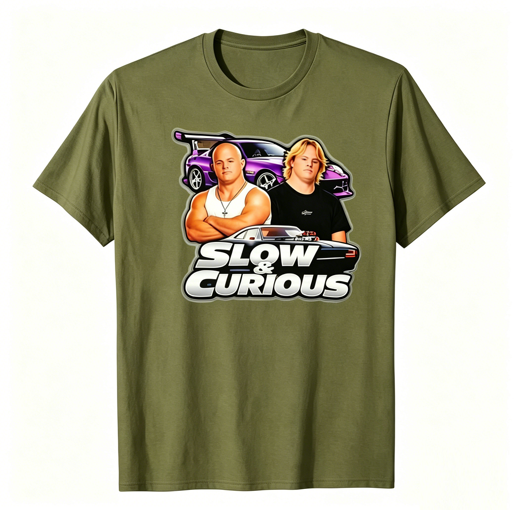 "Slow & Curious" Cinematic Parody Graphic Tee