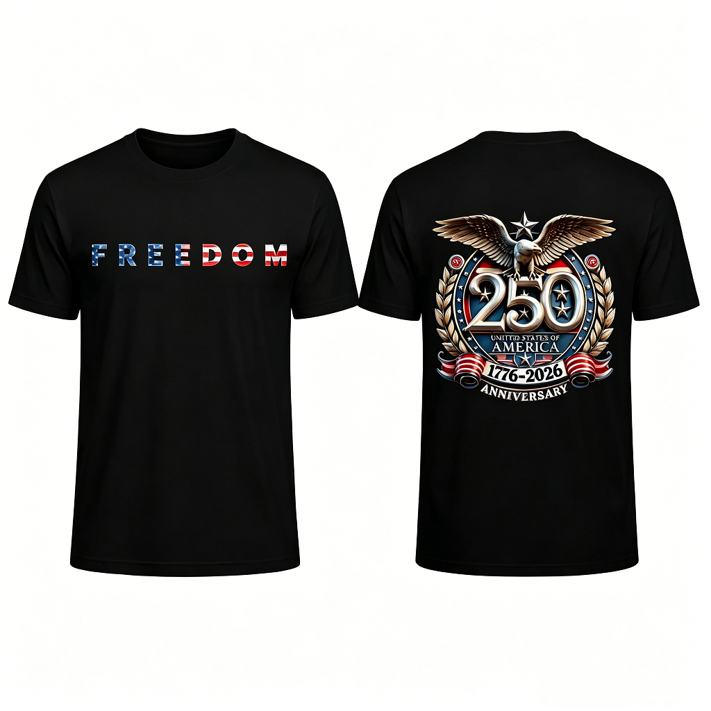 Freedom 250th Anniversary Shirt, USA 250 Years Independence Apparel