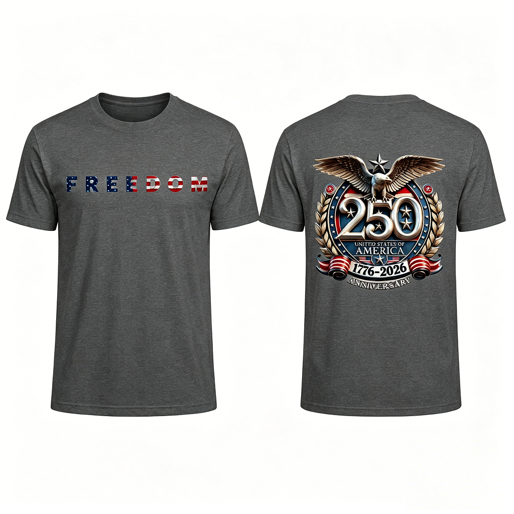 Freedom 250th Anniversary Shirt, USA 250 Years Independence Apparel