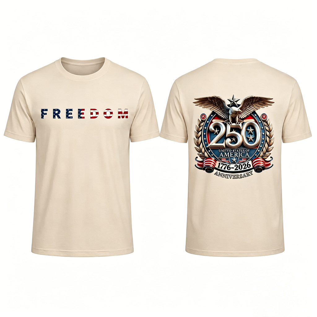 Freedom 250th Anniversary Shirt, USA 250 Years Independence Apparel