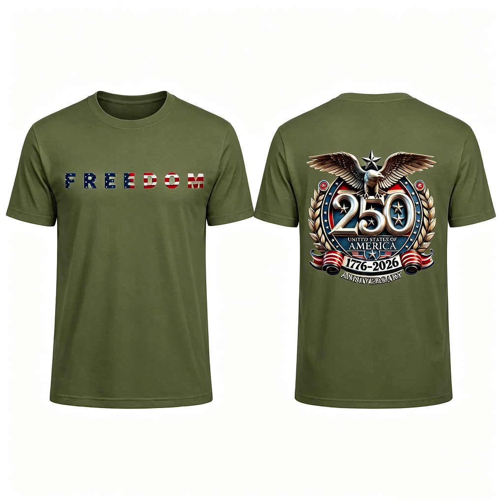 Freedom 250th Anniversary Shirt, USA 250 Years Independence Apparel