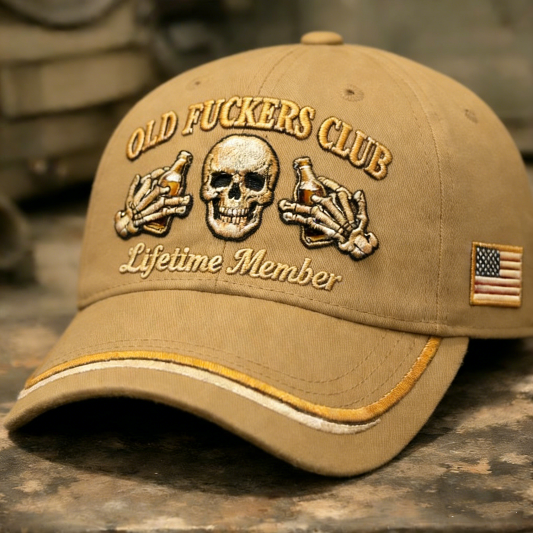 Old Club Lifetime Member Print Casual Hat