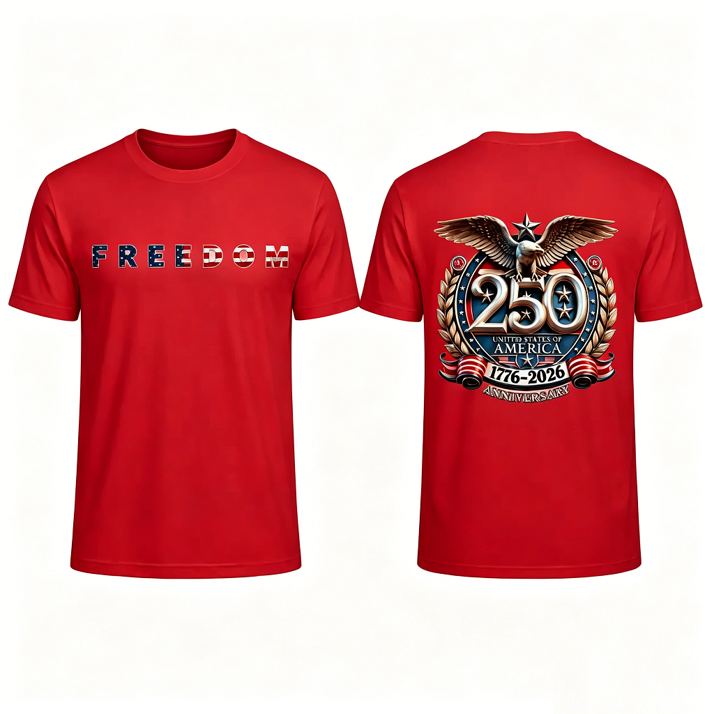 Freedom 250th Anniversary Shirt, USA 250 Years Independence Apparel
