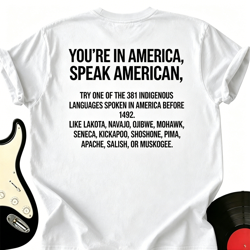 You’re In America Speak American Try One Of The 381 Indigenous T-Shirt