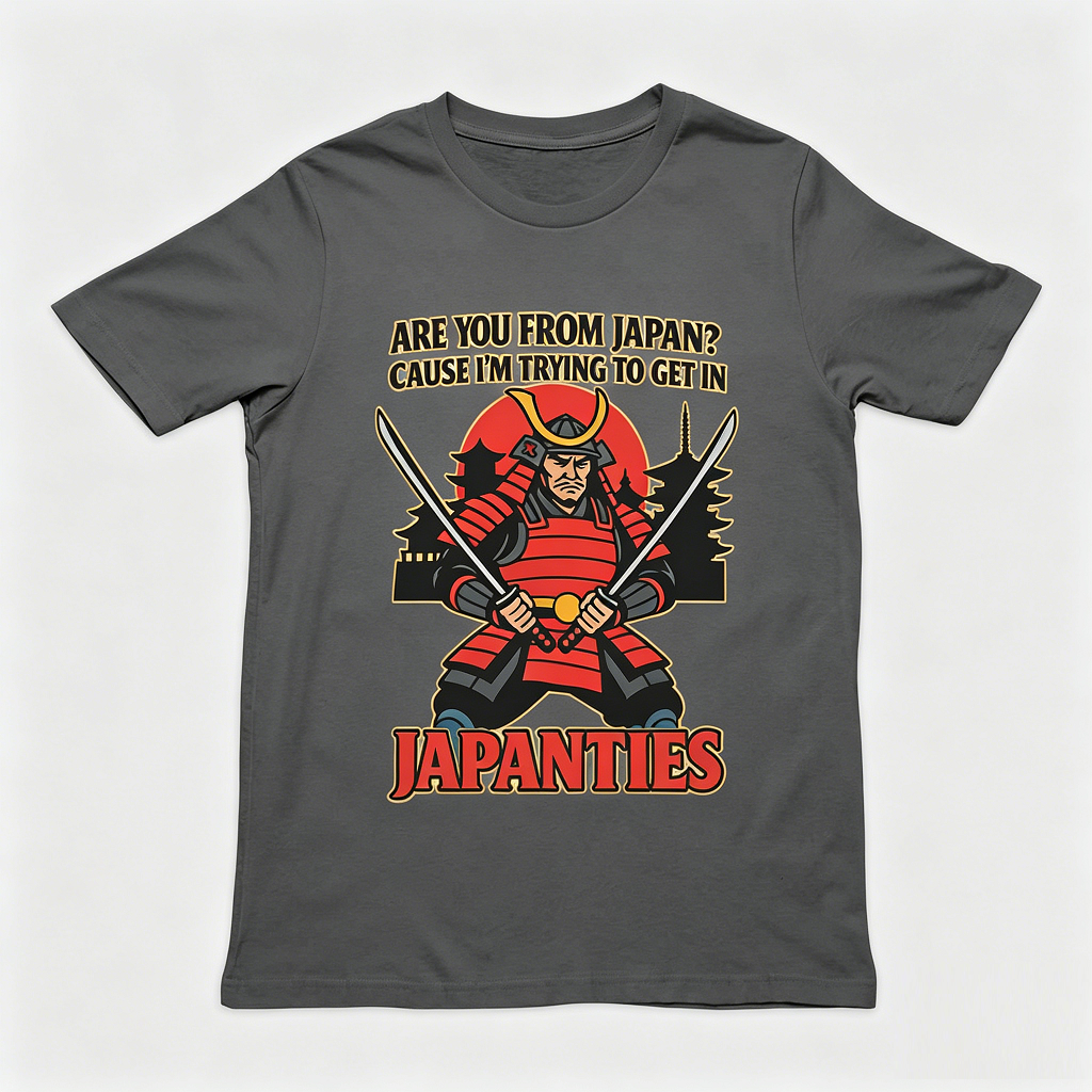 "Are You From Japan" Funny Sarcastic Samurai Graphic Tee