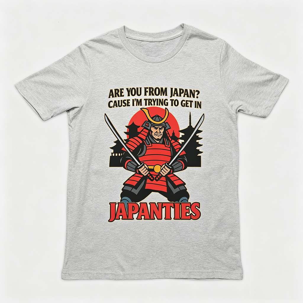 "Are You From Japan" Funny Sarcastic Samurai Graphic Tee