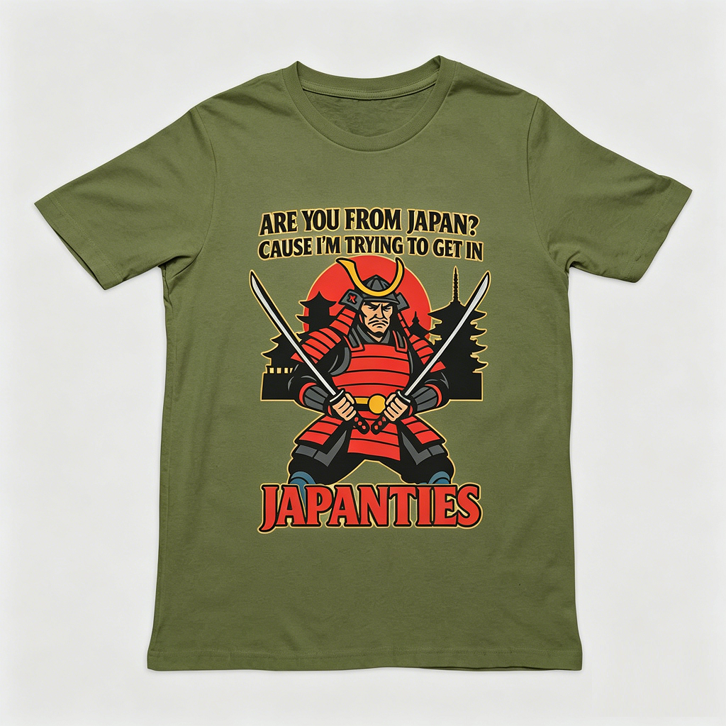 "Are You From Japan" Funny Sarcastic Samurai Graphic Tee