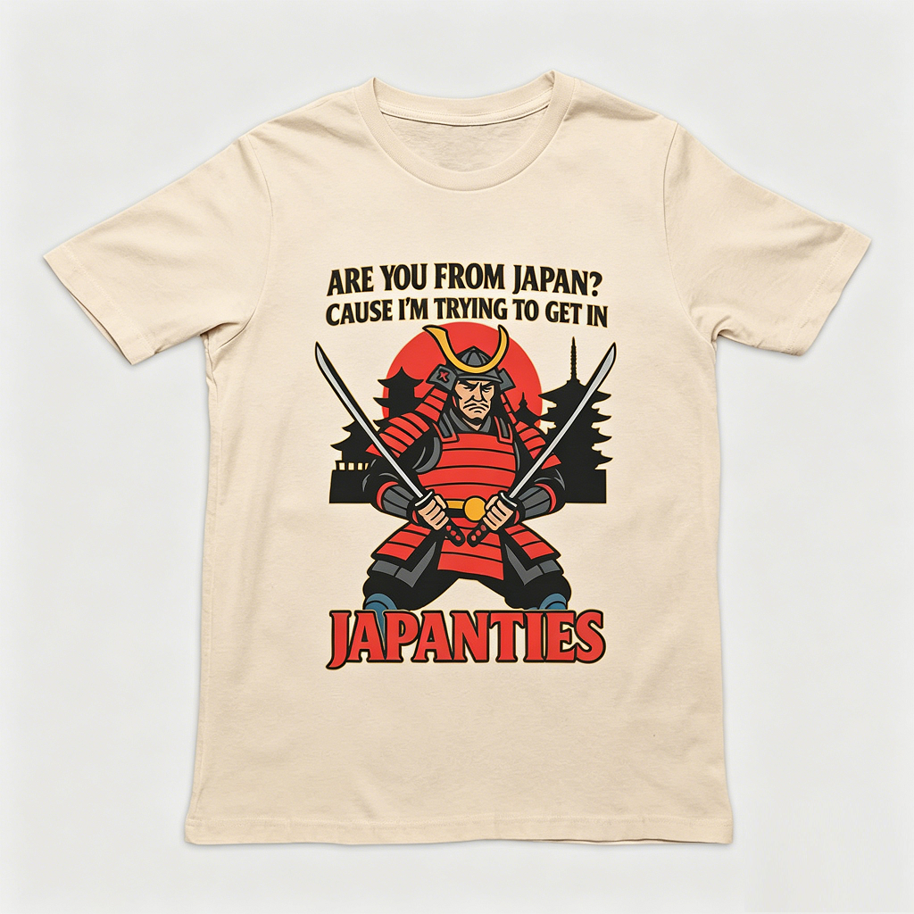"Are You From Japan" Funny Sarcastic Samurai Graphic Tee