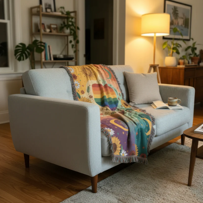 🔥LAST DAY 50% OFF-🏳️‍🌈Handmade Woven Pride Blanket | For Belonging, Visibility & Unapologetic Self-Expression