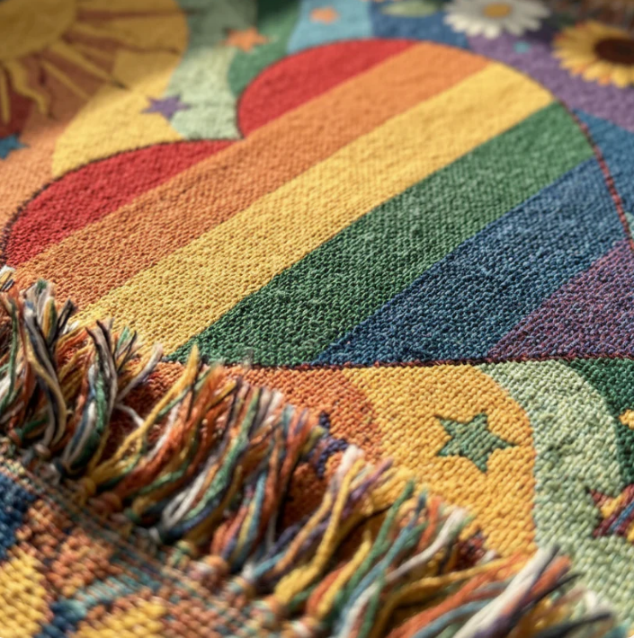 🔥LAST DAY 50% OFF-🏳️‍🌈Handmade Woven Pride Blanket | For Belonging, Visibility & Unapologetic Self-Expression