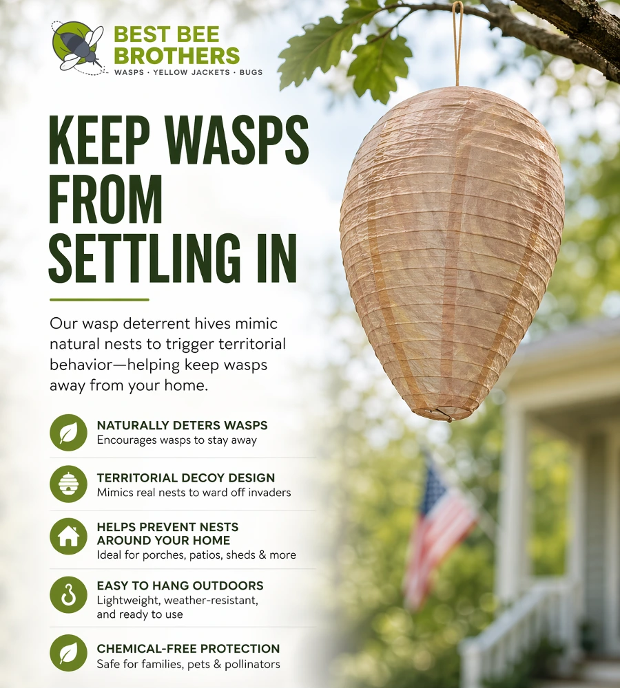 Best Bee Brothers Wasp Deterrent Hives Decoy Nests for Wasps