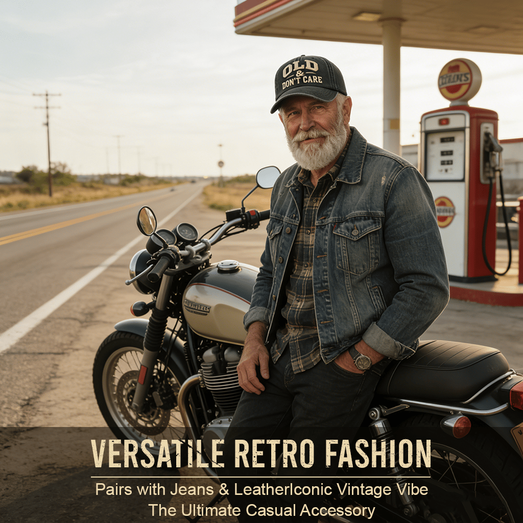 🧢2026 New Year Hot Sale 49% OFF 🔥Vintage DistressedOLD & DON’T CARECap