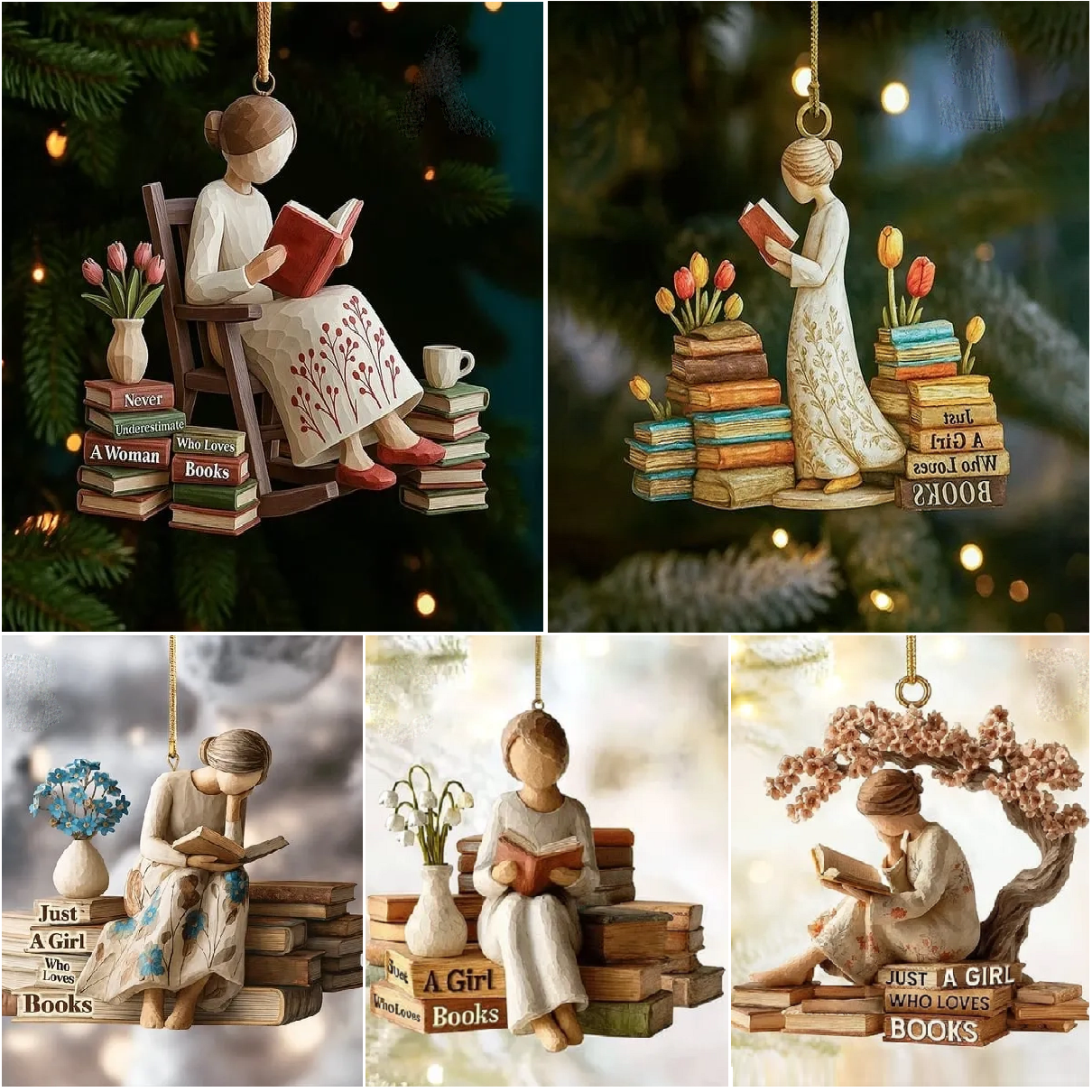 🔥LAST DAY 49% OFF 🎄📚Reader Christmas Decoration
