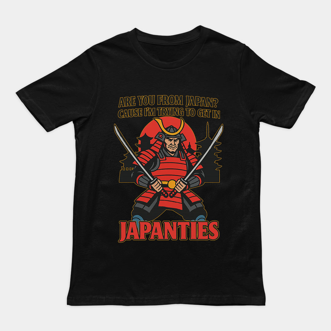 "Are You From Japan" Funny Sarcastic Samurai Graphic Tee