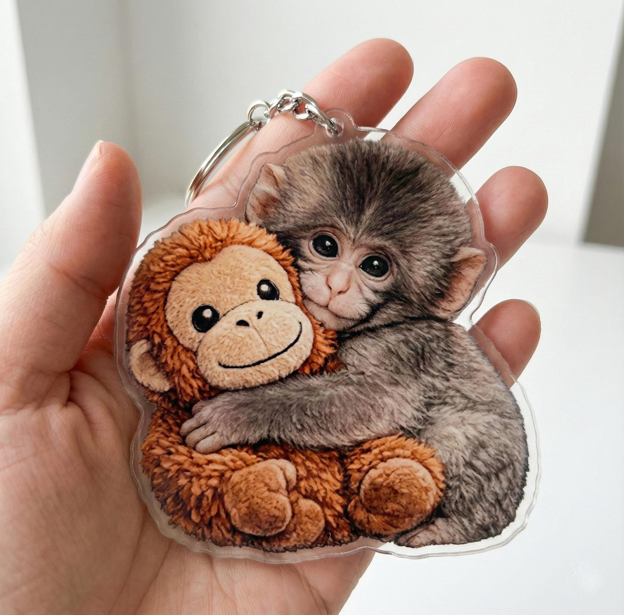 🔥Viral Punch Monkey Acrylic Keychain