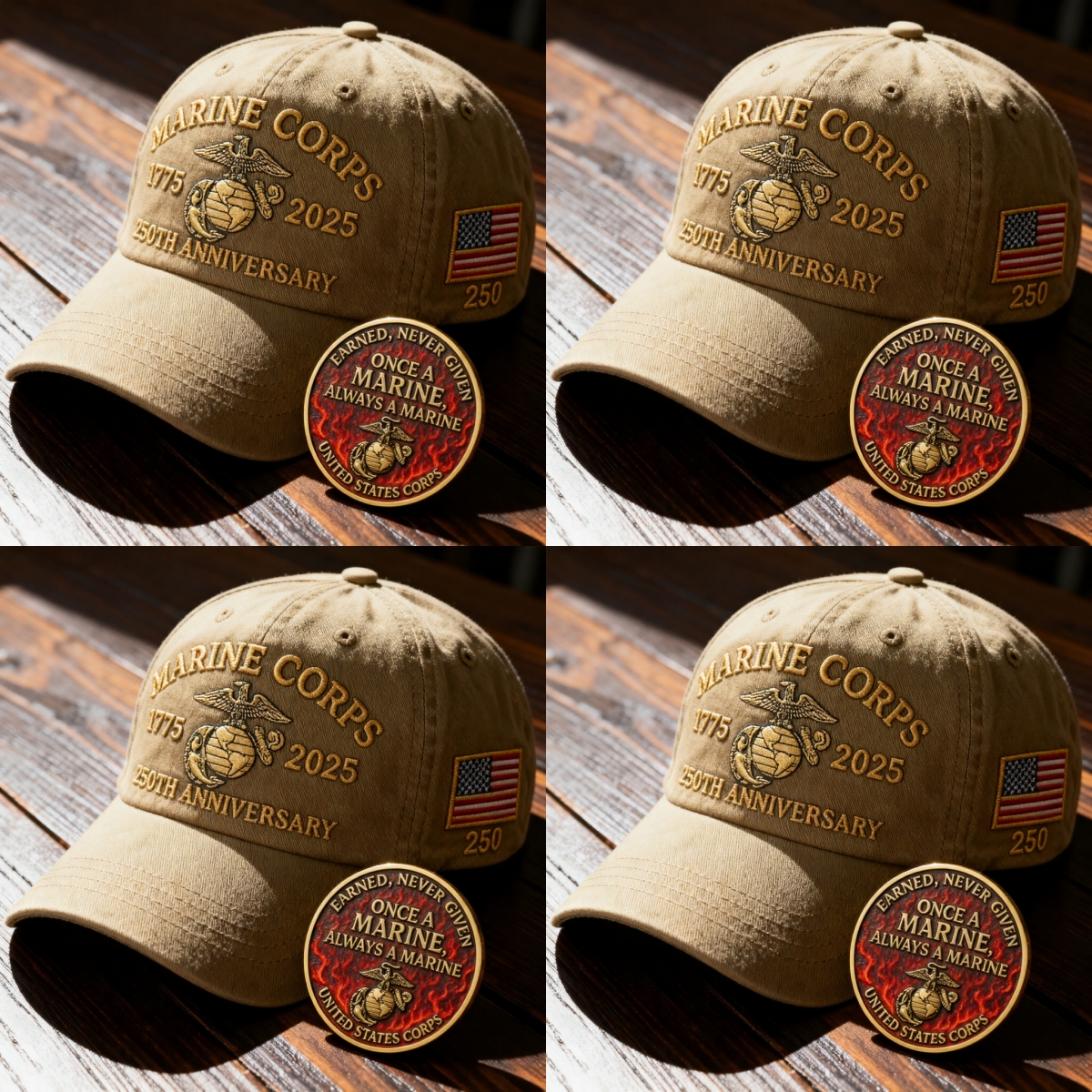 ❤️Veteran‘s Day Best Gift🌹Honoring 250th USMC Retro Washed Cap – Honor That Never Fades 🇺🇸🎁Free Symbolizes Honor Gift